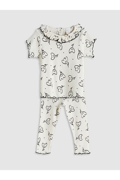 LC Waikiki Printed Baby Girl T-Shirt and Leggings 2 Pack
