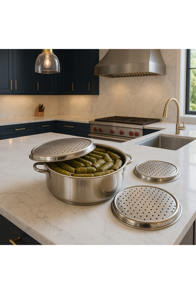 Veliday Paslanmaz Çelik Dolma Yaprak Sarma Aparatı - 3 Adet 20CM-22CM-24CM