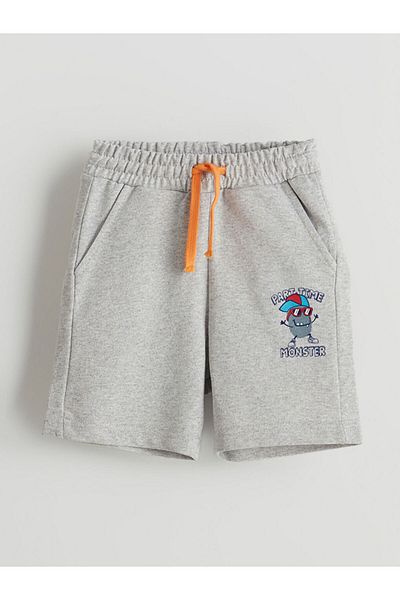 LC Waikiki New Season Printed Baby Boy Shorts with Elastic Waist - S5Iu82Z1