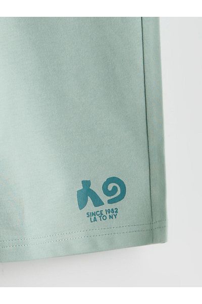 LC Waikiki Green Elastic Waist Boy's Shorts