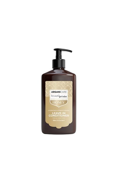 Arganicare Balsam hidratant și fortifiant fără clătire, cu ulei de argan și miere, Miere, Arganicare, 400 ml