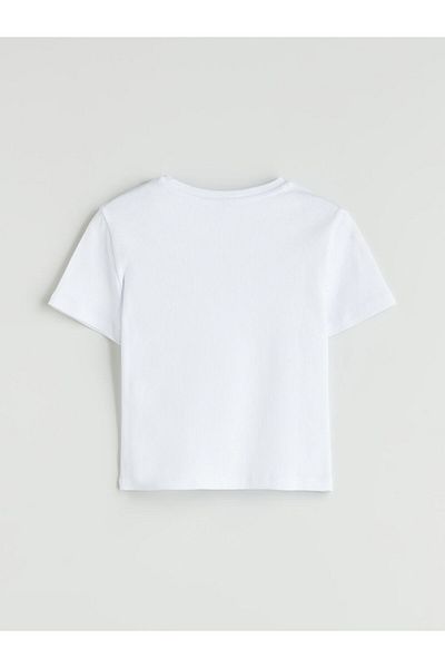 LC Waikiki Νέα σεζόν Crew Neck Kuromi Printed Girls Crop Tisort - S5GE40Z4