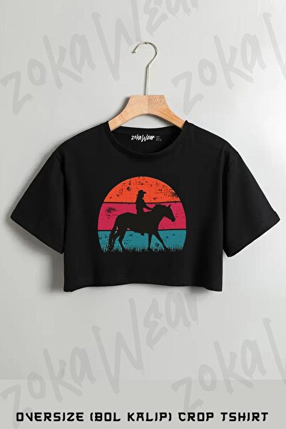 ZOKAWEAR Μπλουζάκι με στάμπα Riding Riding Oversize Crop