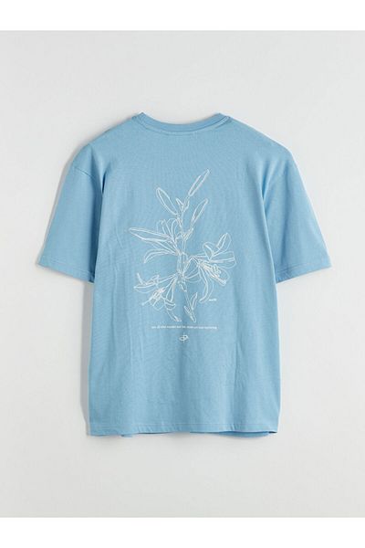 LC Waikiki Tricou pentru bărbați din bumbac pieptănat imprimat cu gât crew de sezon nou - S5NY40Z8