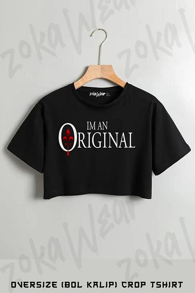 ZOKAWEAR تي شيرت The Originals I'm An Original مطبوع كبير الحجم