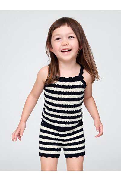 GAP Kız Bebek Siyah Dantel Kenarlı Kroşe Atlet