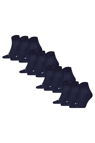 Puma Unisex Quartersocken, 12er Pack - Quarter Plain 12P, Logo, einfarbig