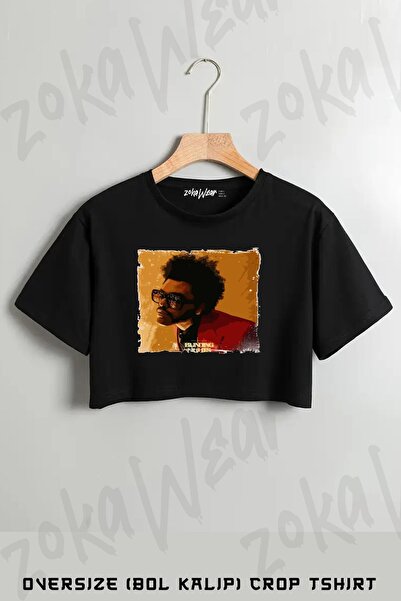 ZOKAWEAR تي شيرت مطبوع كبير الحجم من The Weeknd