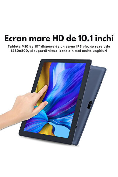 VisionHub Tableta 10 Inchi - Android 13, Performanta Rapida, Ecran HD IPS, 64GB Stocare, 4GB RAM, Camera Duala