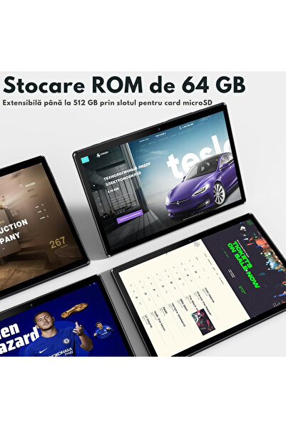 VisionHub Tableta 10 Inchi - Android 13, Performanta Rapida, Ecran HD IPS, 64GB Stocare, 4GB RAM, Camera Duala