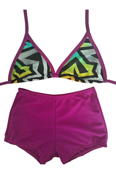 IŞILMAY KIZ ÇOCUK ŞORTLU BİKİNİ TAKIMI