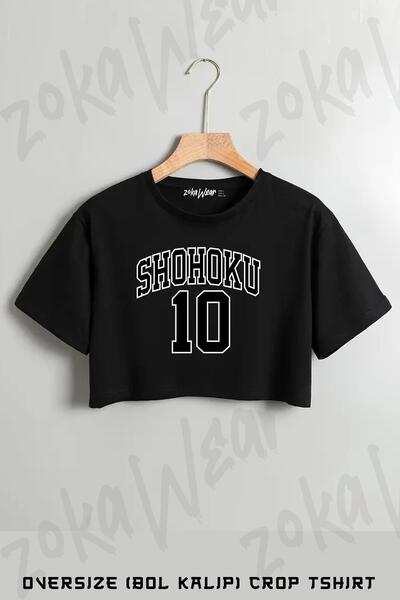 ZOKAWEAR Tricou Shohoku Tricou crop oversize cu imprimeu Sakuragi Slam Dunk