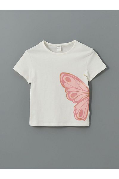 LC Waikiki New Season Crew Neck Printed Girls' T-Shirt - S5I965Z1