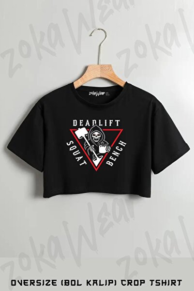 ZOKAWEAR Čučanj, bench press, mrtvo dizanje, Grim Reaper Štampano Oversize kr...