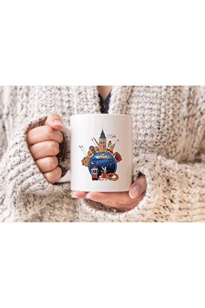 MODA كوب بورسلين هدية مطبوع عليه تركيا في اسطنبول