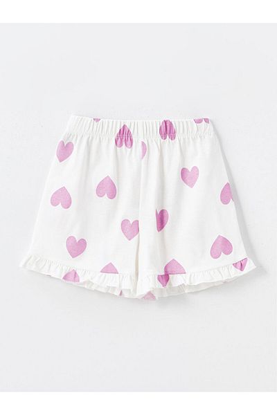 LC Waikiki New Season Elastic Waist Printed Baby Girl Shorts 2-Piece - S4Oo51Z1