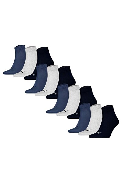 Puma Unisex Quartersocken, 12er Pack - Quarter Plain 12P, Logo, einfarbig