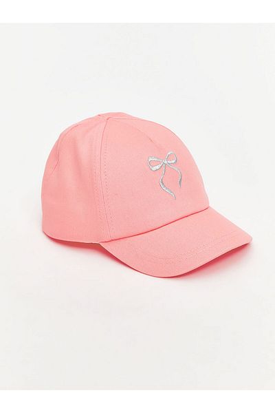 LC Waikiki Pink Bow Embroidered Baby Girl Cap Hat