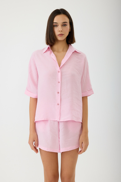 Sevilen Tekstil Κοντομάνικο πουκάμισο με μανίκια νυχτερίδας