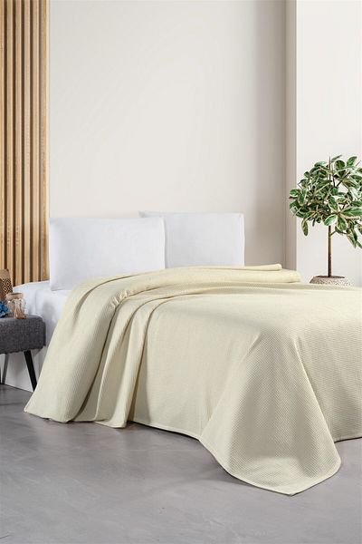 DENİZLİ ÇEYİZ Double Waffle Pattern Honeycomb Pique