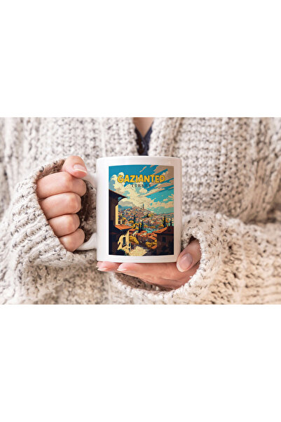 MODA كوب بورسلين هدية مطبوع من Gaziantep City