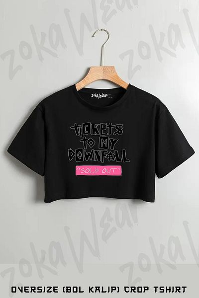 ZOKAWEAR Machine Gun Kelly Printed Oversize Crop T-Shirt