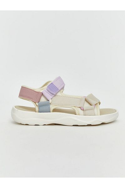 LC Waikiki New Season Printed Velcro Girls' Sandals - S60168Z4