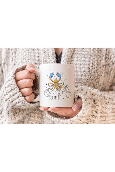 MODA كوب بورسلين هدية مطبوع عليه برج العقرب