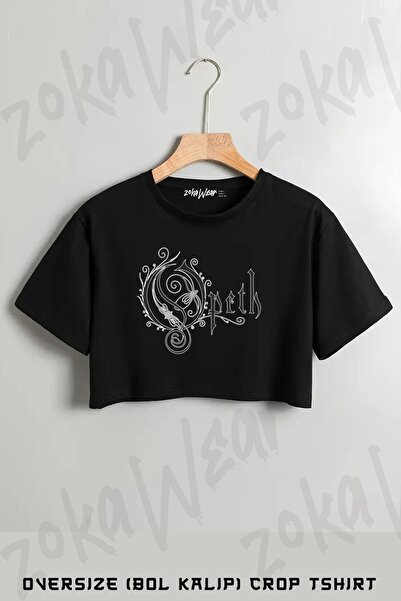 ZOKAWEAR Μπλουζάκι με τυπωμένο λογότυπο Opeth Oversize Crop