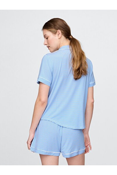 GAP Kadın Mavi Modal Pijama Üstü