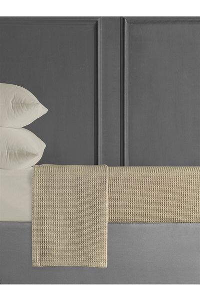 DENİZLİ ÇEYİZ Double Waffle Pattern Honeycomb Pique