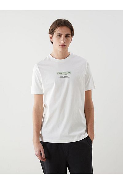 LC Waikiki Ανδρικό μπλουζάκι με στάμπα New York Crew Neck New Season - S5EI24Z8