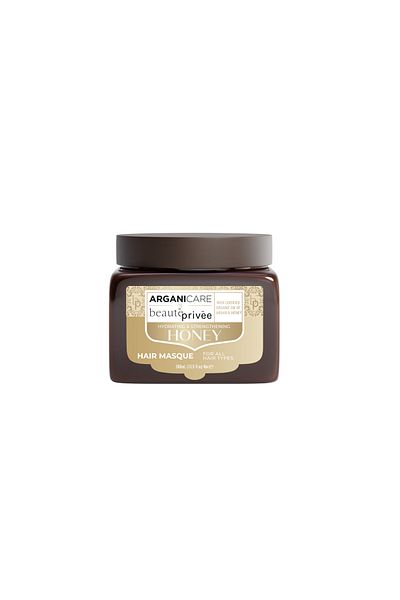 Arganicare Mască de păr hidratantă și întăritoare, cu ulei de argan și miere, Miere, Arganicare, 500 ml