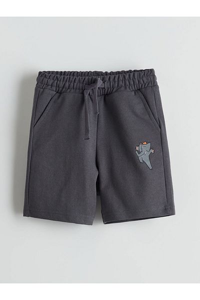 LC Waikiki New Season Printed Baby Boy Shorts with Elastic Waist - S5Iu82Z1