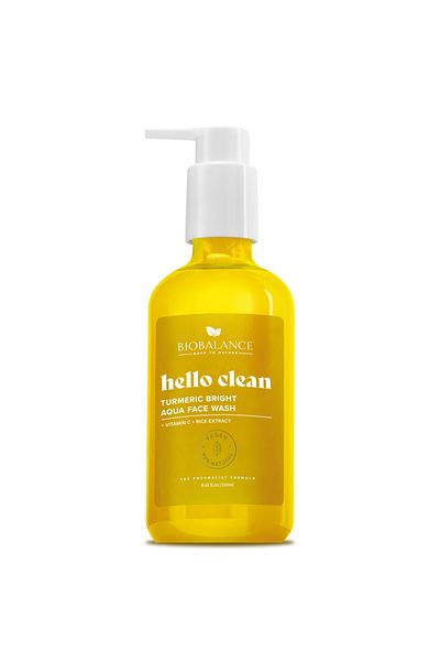 probio balance Turmeric Bright, liquid cleansing gel, with vitamin C + rice extract, BioBalance, 250 ml