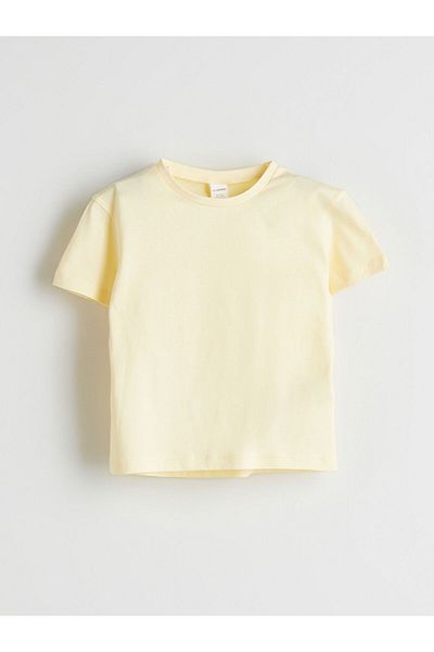LC Waikiki Sari Crew Neck Basic Girl's T-Shirt
