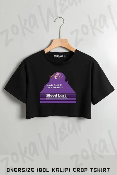 ZOKAWEAR Uncle Acid Printed Oversize Crop T-Shirt