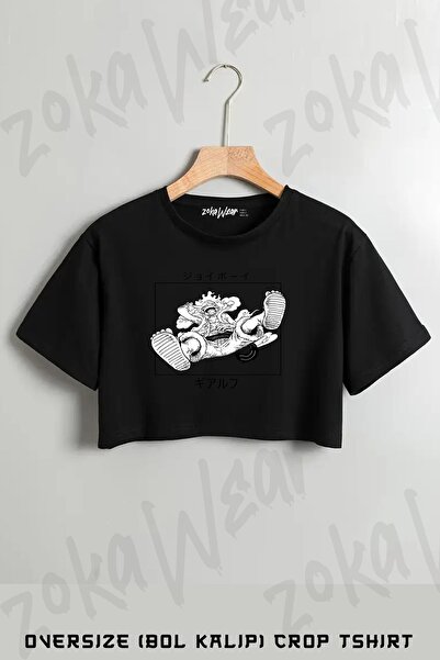 ZOKAWEAR Tricou oversize cu imprimeu One Piece Luffy Gear Five