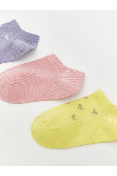 LC Waikiki New Season Printed Baby Girl Booties Socks 3-Piece - S5K154Z1