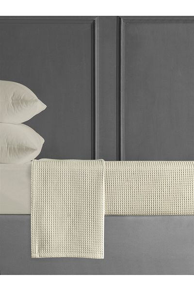 DENİZLİ ÇEYİZ Double Waffle Pattern Honeycomb Pique