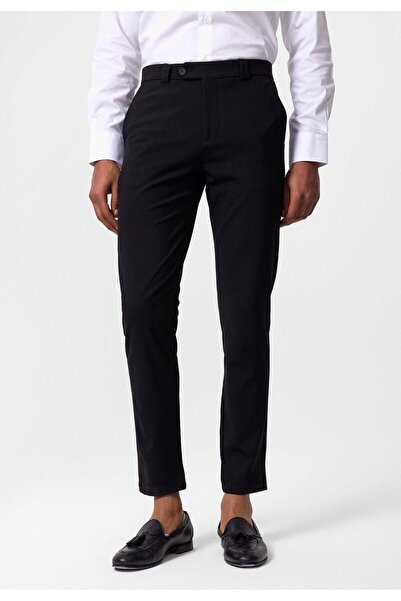 S13 Store Men's Slim Fit Fabric Trousers