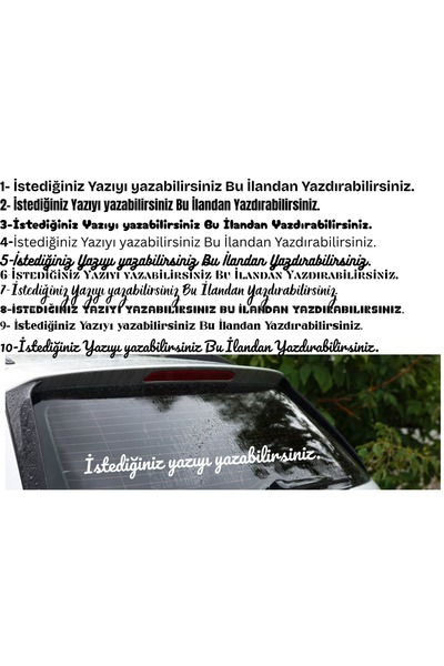 Kıvırcıkyoga Araba arkasi yazisi -arac oto laptop duvar uyumlu 90×7