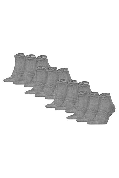 Puma Unisex Quartersocken, 12er Pack - Cushioned Quarter 12P, Logo, einfarbig