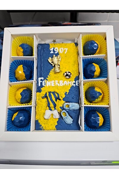 ksana choco Sarı Lacivert Kanarya Tasarımlı Özel Çikolata Kutusu – El Yapımı ...