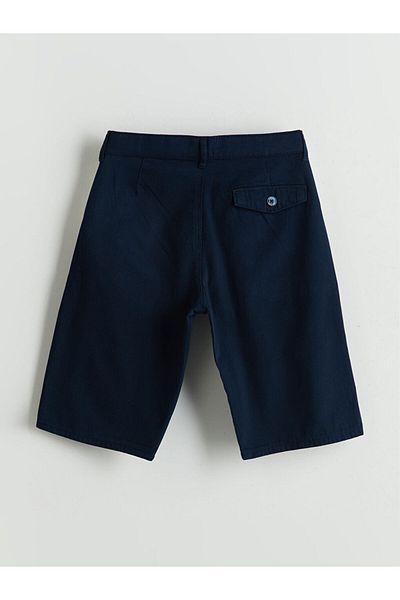 LC Waikiki Navy Blue Boys Shorts with Adjustable Elastic Waist