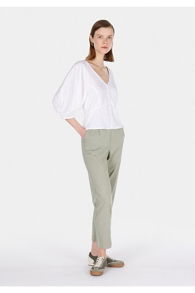 Colin's Regular Fit Low Waist Straight Leg Women's Green Trousers