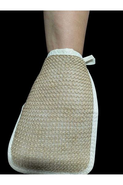 ilkadimbuklet Natural Jute & Cotton Towel Bath Loofah – Drawstring, Handheld, Exfoliating |   Store in Cloth Bag