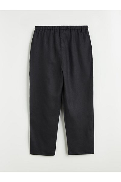 LC Waikiki New Season Elastic Waist Linen Women's Trousers - S5K576Z8