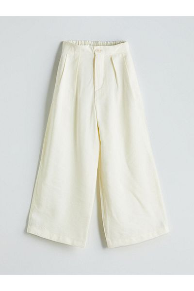 LC Waikiki New Season Elastic Waist Pleated Girls' Pants - S5M129Z4