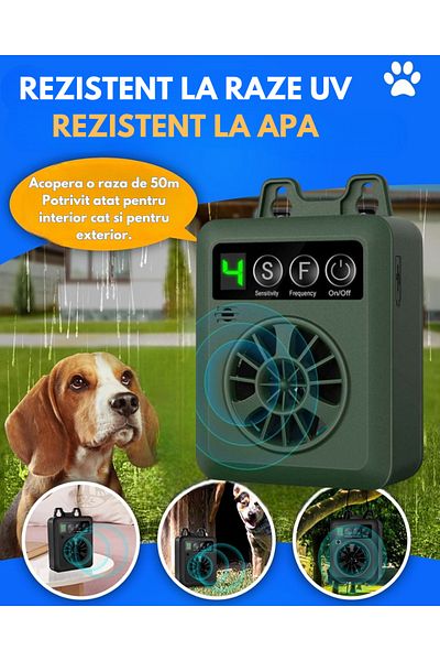 OEM Dispozitiv profesional anti-lătrat, cu ultrasunete, 4 niveluri de intensitate, încărcare USB, eficient pentru toți